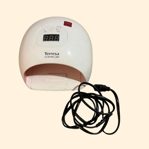 Terresa 72 Watt LED Nail Lamp, White with Pink Interior, Power Cord Included - Picture 1 of 6
